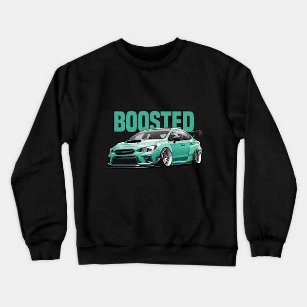 Subaru Impreza WRX STI Car Art - Widebody Modified Boosted JDM Car Crewneck Sweatshirt by JDM-Rey